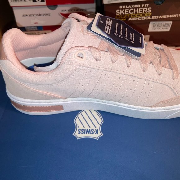 K-SWISS WOMEN COURT BLOCK PEACH SUEDE - SIZE 7 Med - NWT - Picture 6 of 16